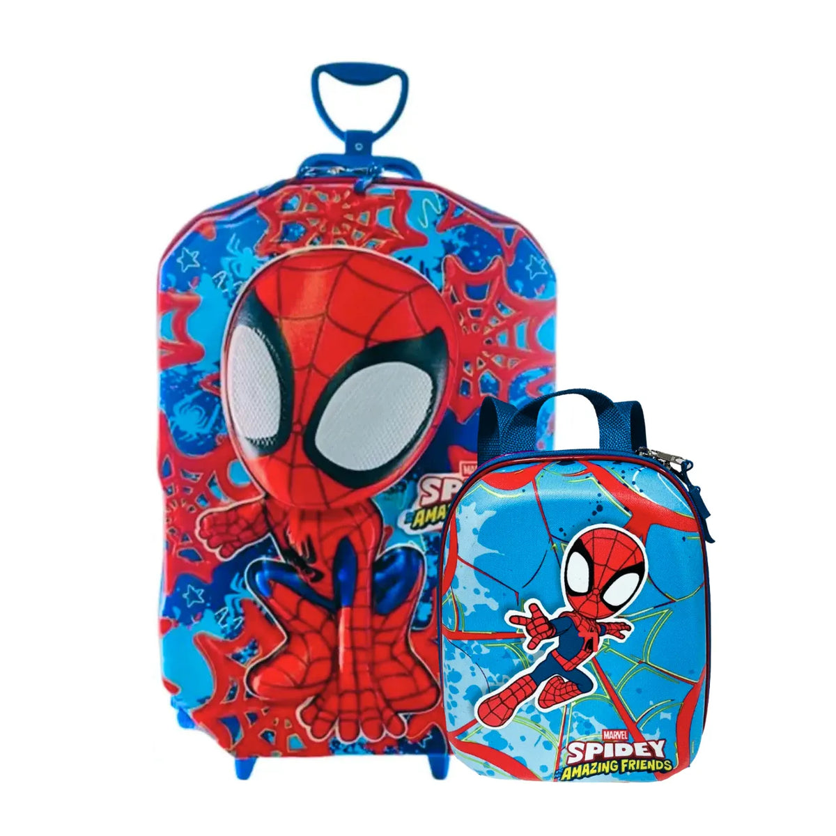 Kit Mochila Rodinha Homem Aranha Lancheira Diplomata