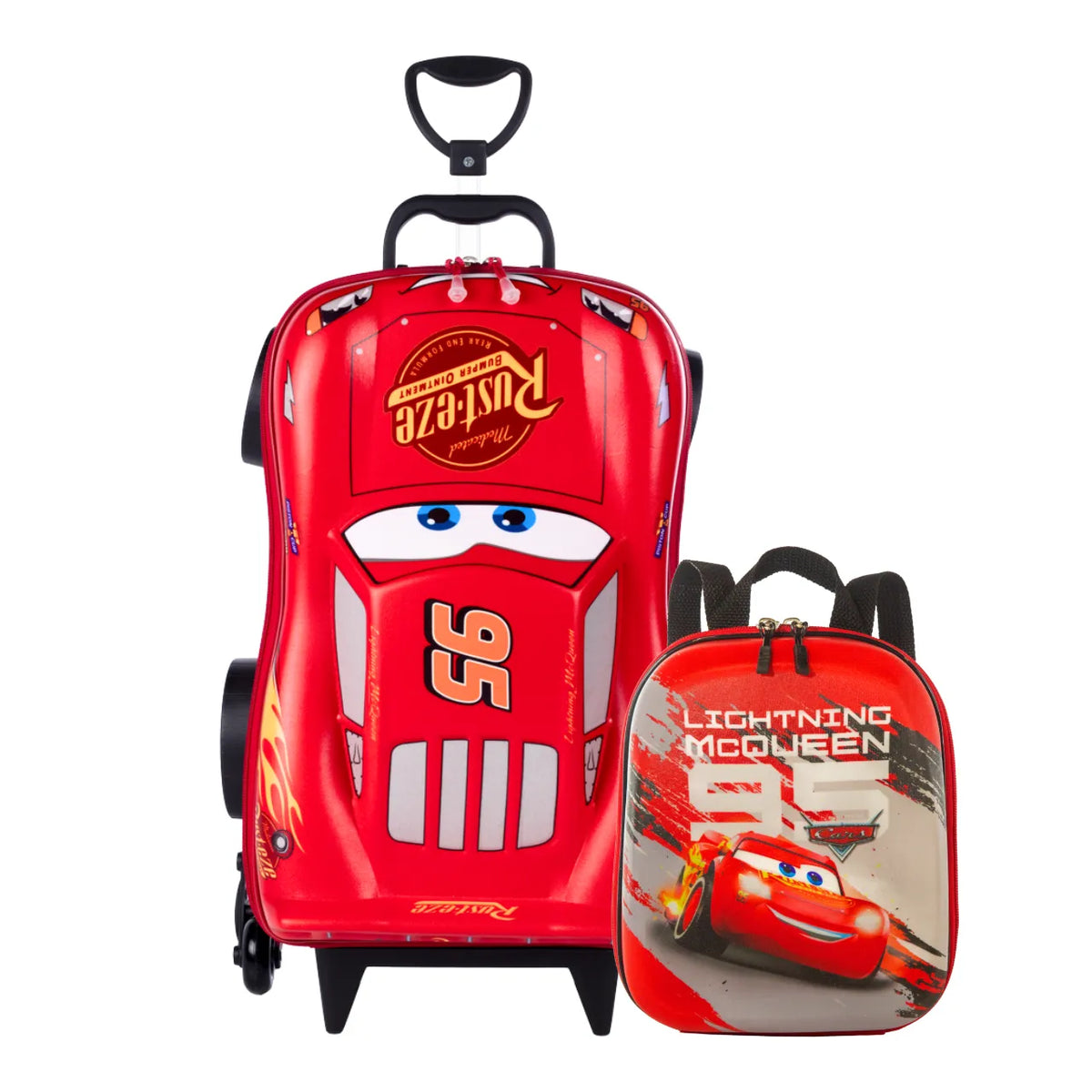 Kit Mochila Rodinha McQueen Carro com Lancheira Diplomata