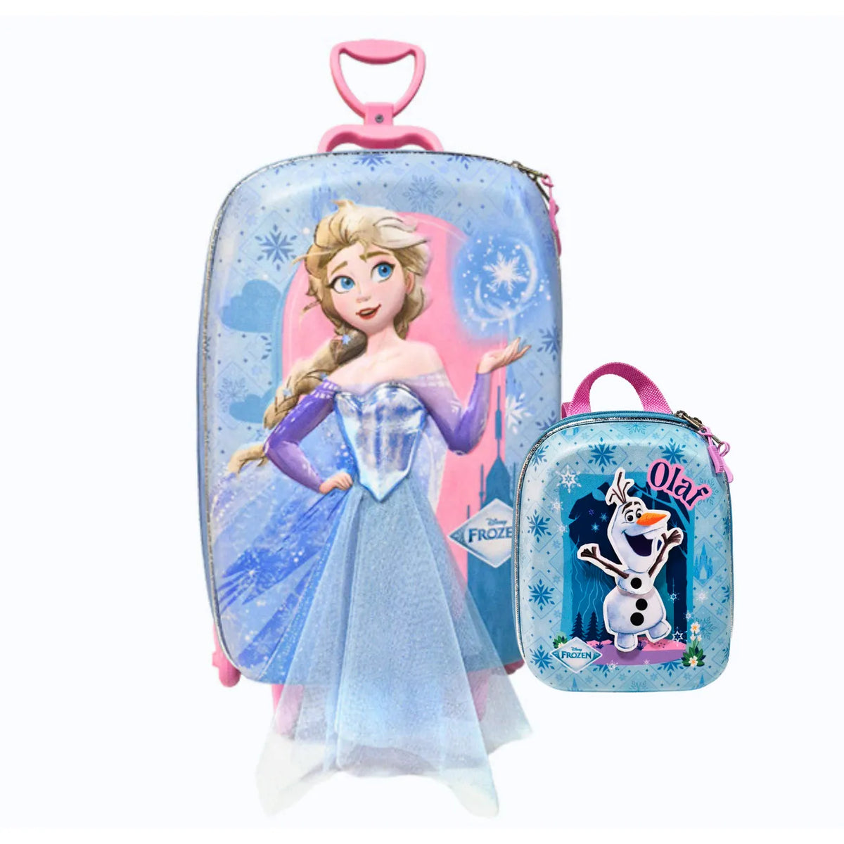 Kit Mochila Rodinha Frozen Elsa Lancheira Diplomata