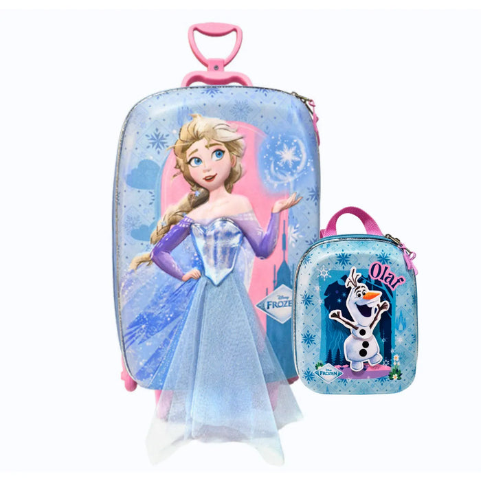 Kit Mochila Rodinha Frozen Elsa Lancheira Diplomata