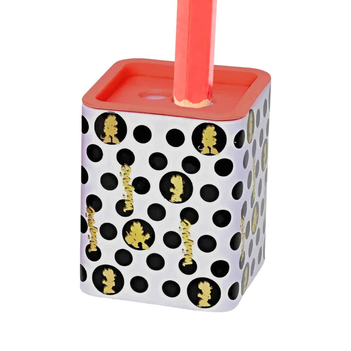 Apontador Metal Minnie Mouse Branco com Depósito Molin