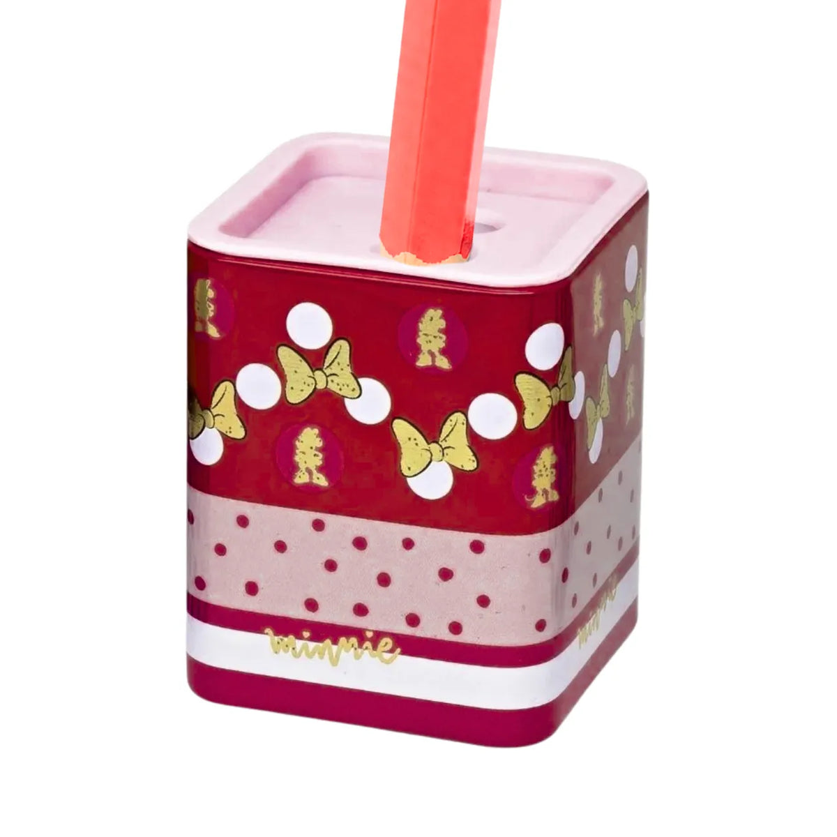 Apontador Metal Minnie Mouse Vermelho com Depósito Molin