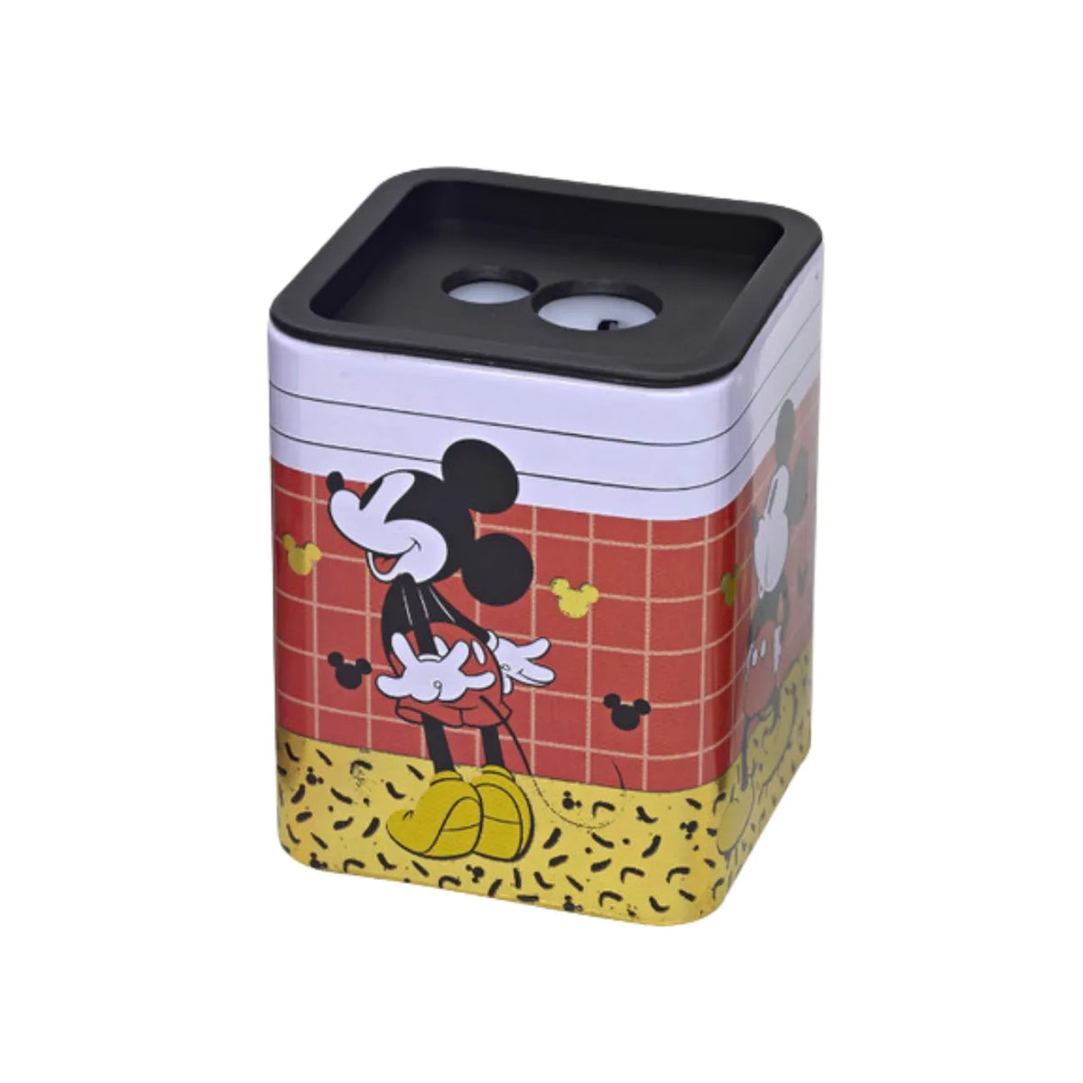 Apontador Duplo Metálico Mickey Branco com Depósito Molin