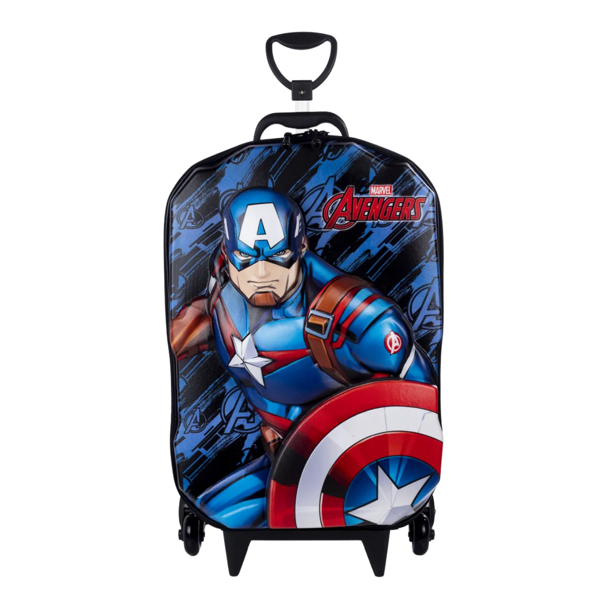 Kit Mochila Rodinha Capitão América Lancheira Diplomata
