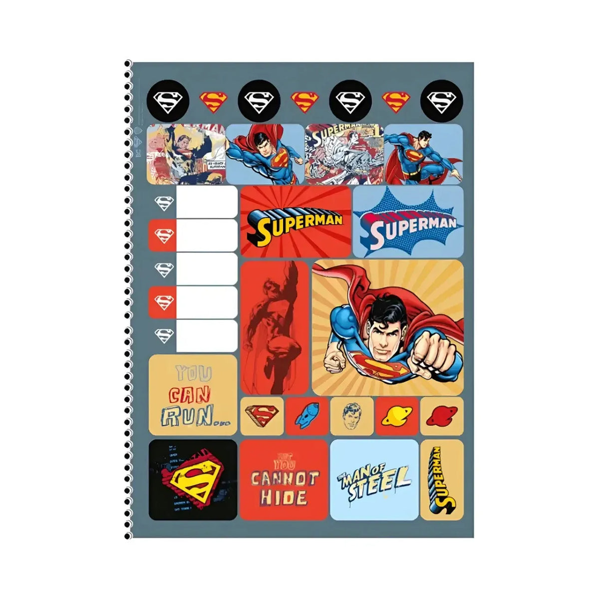 Caderno Superman 10 Matérias 160 Folhas Espiral