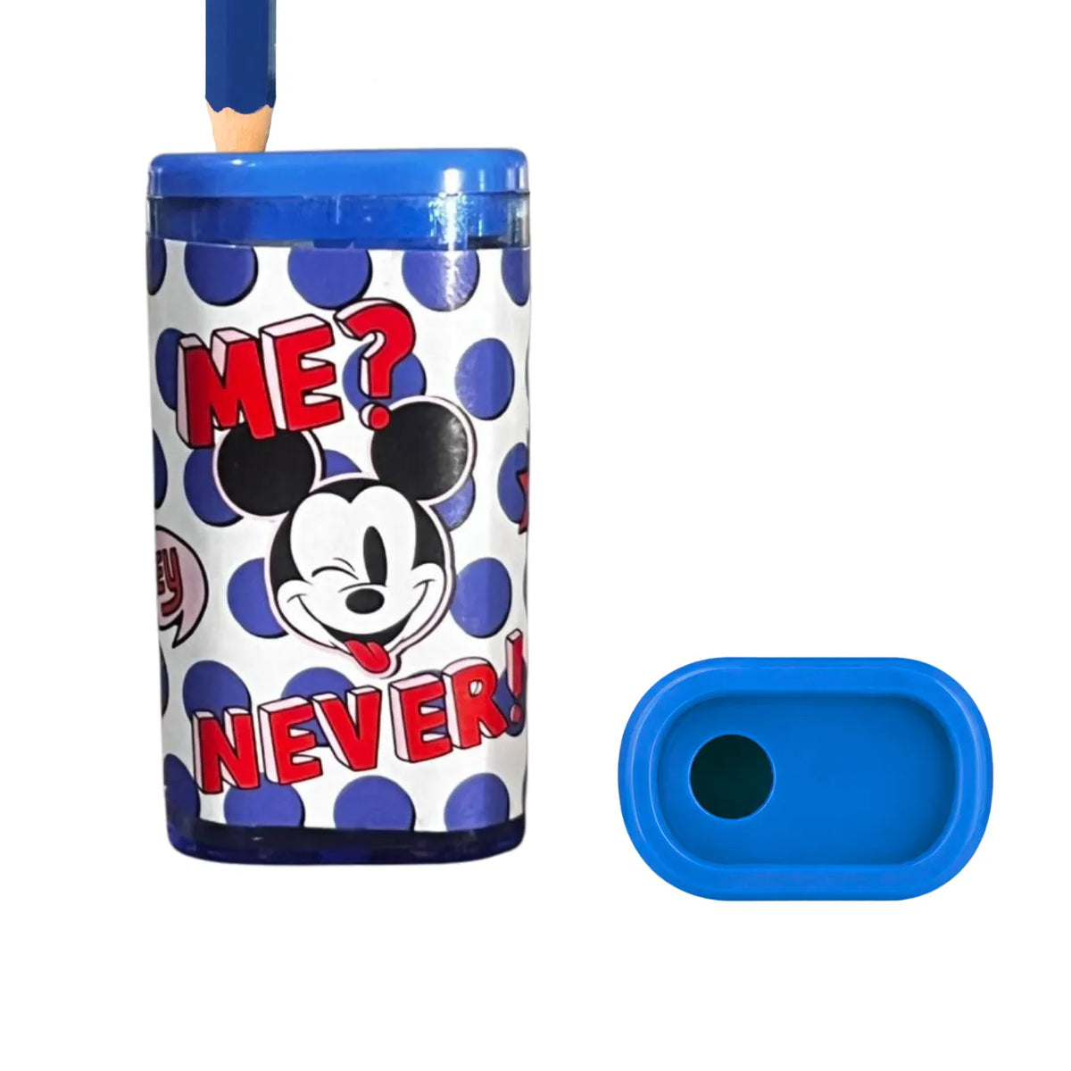 Apontador Mickey Me Never com Depósito Azul Molin