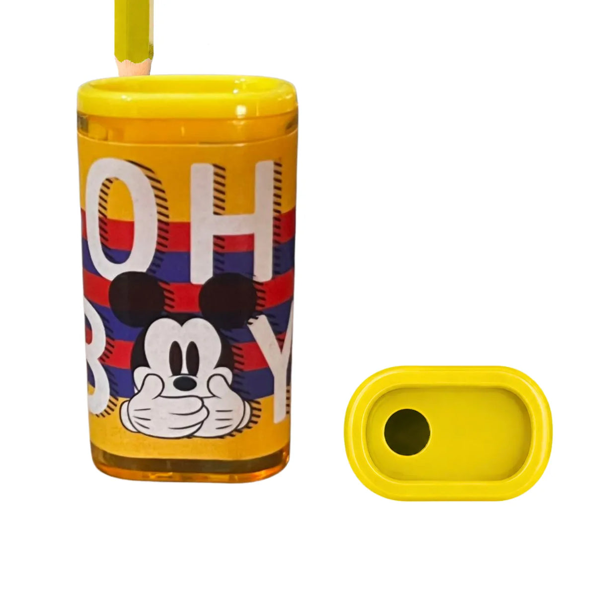 Apontador Mickey Oh Boy com Depósito Amarelo Molin