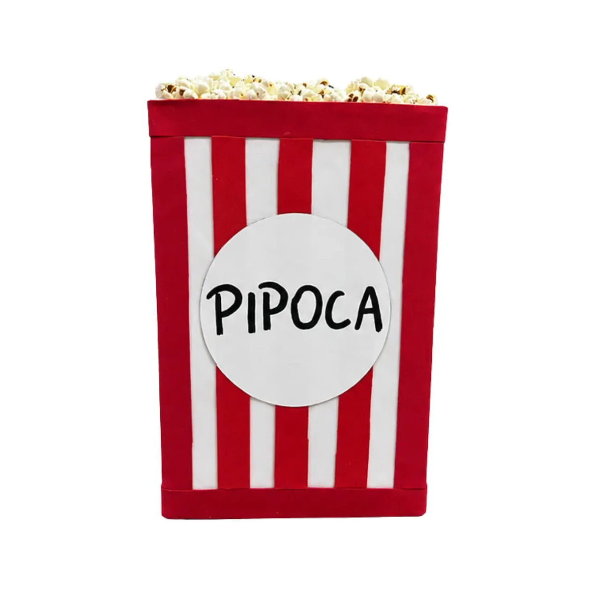 Mochila Maluca Criativa Pipoca Vermelha e Branca