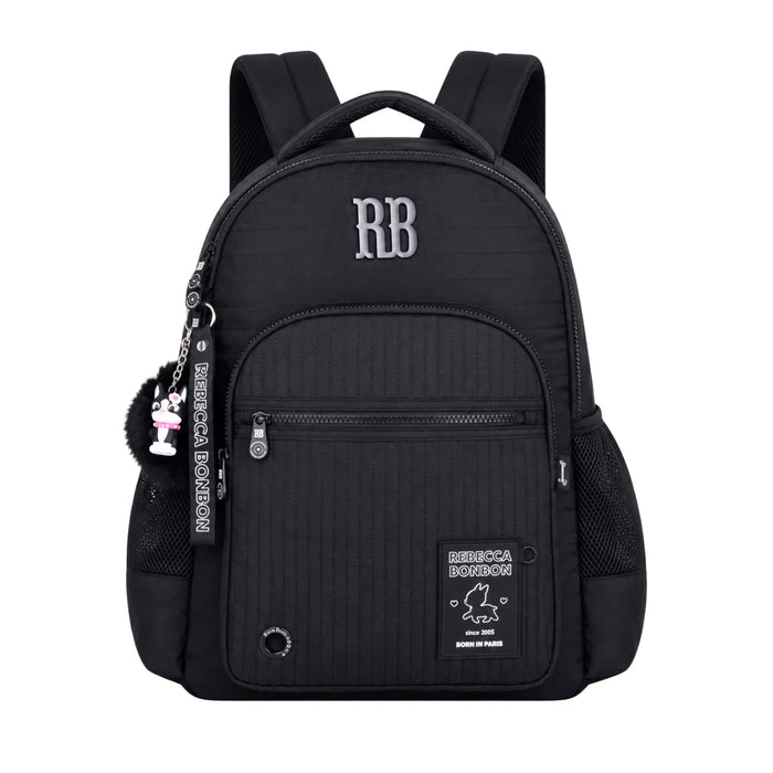 Mochila de Costas Preta Rebecca Bonbon
