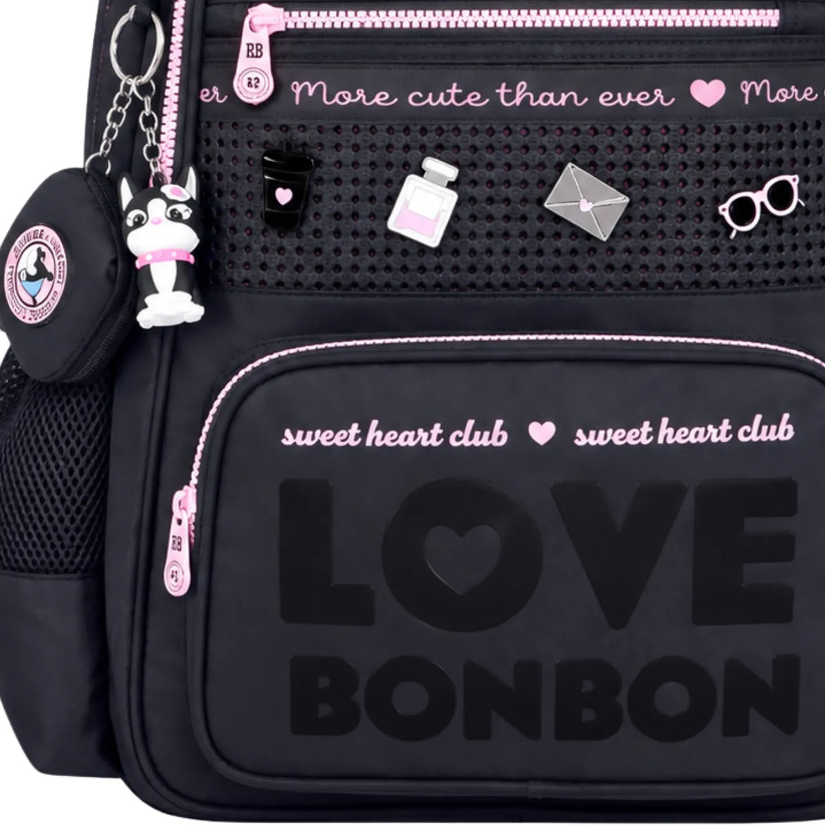 Mochila de Costas Preta Love Rebecca Bonbon