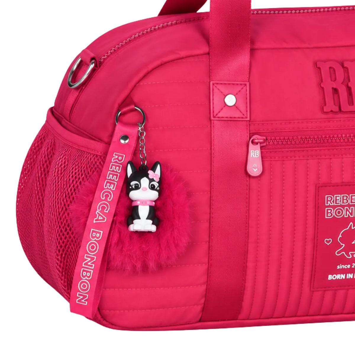 Bolsa de Viagem Rosa Rebecca Bonbon com Alça Transversal