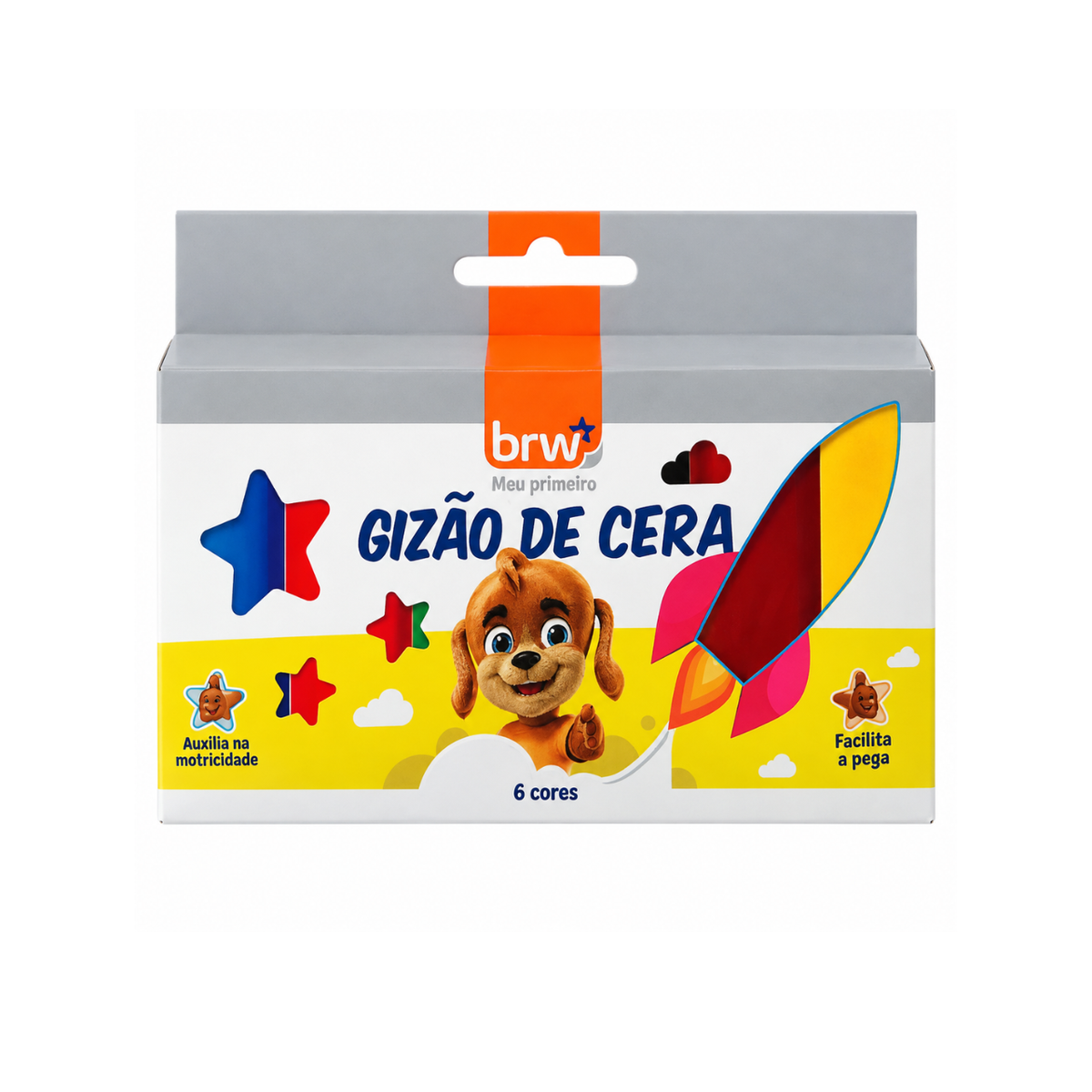 Gizão de Cera 6 Cores Meu Primeiro BRW