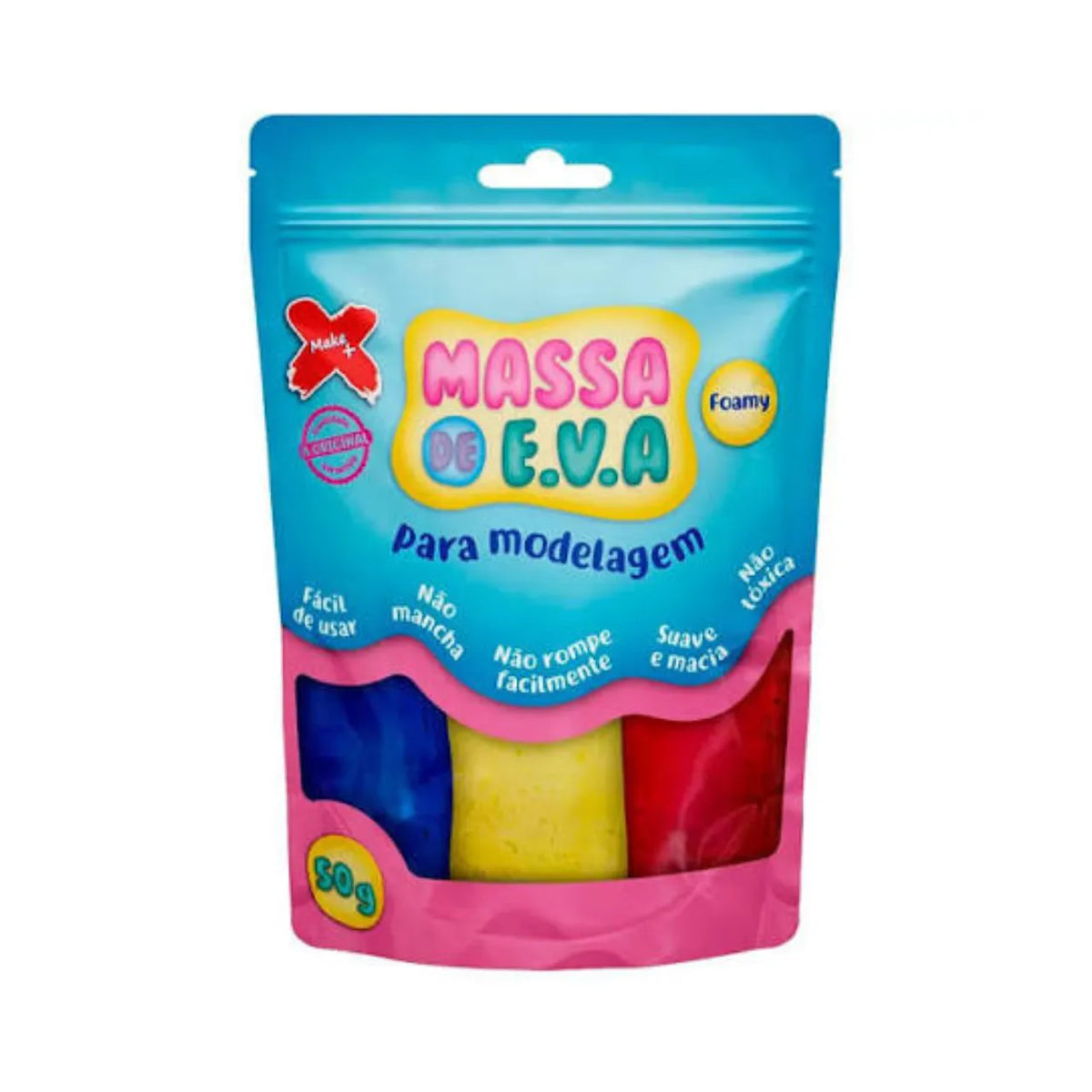Massa de EVA Para Modelar 50g 3 Cores Make+