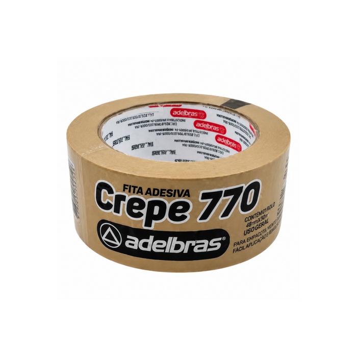 Fita Adesiva Crepe 770 48mm x 50m Adelbras