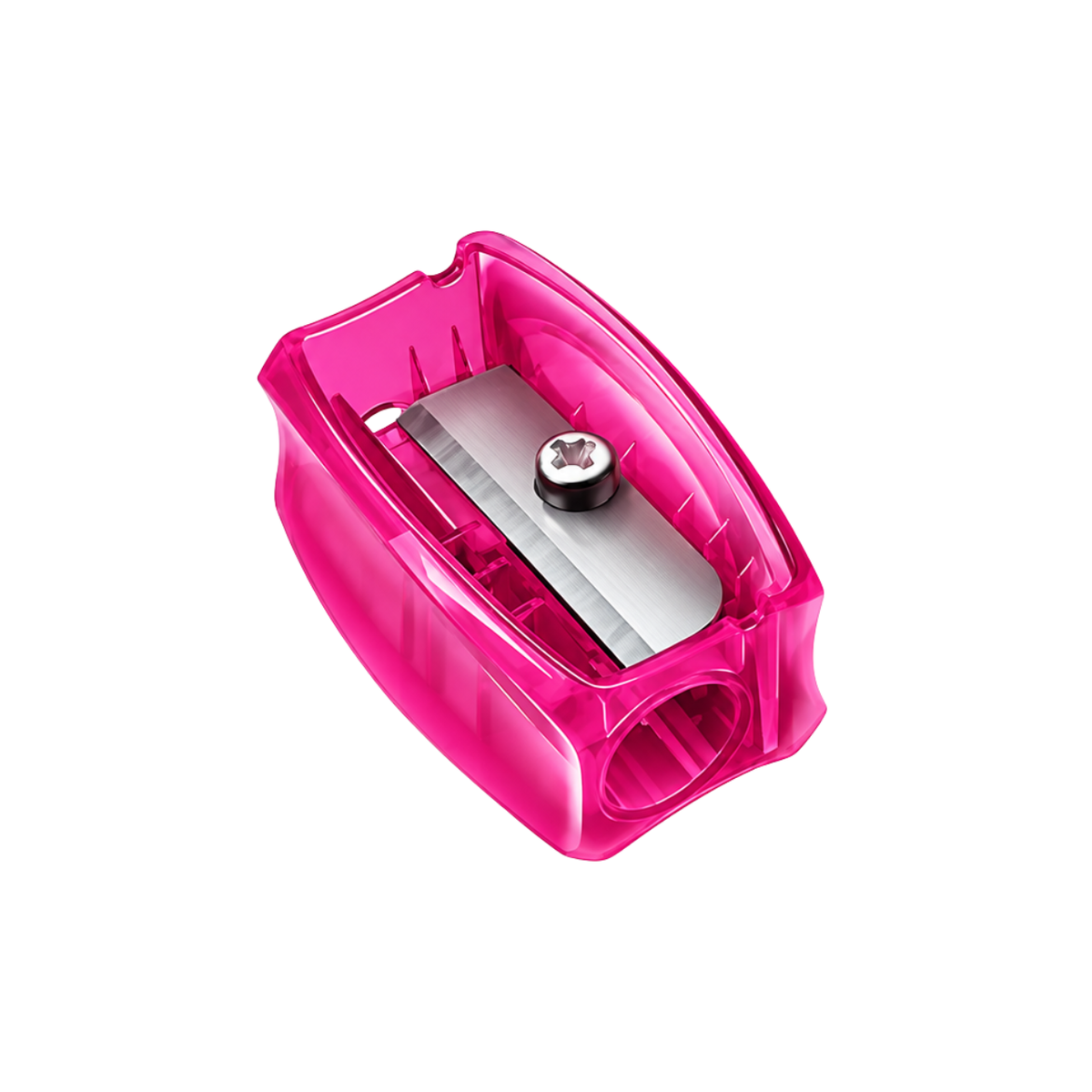 Apontador Clássico Neon Rosa 1 Furo Faber-Castell