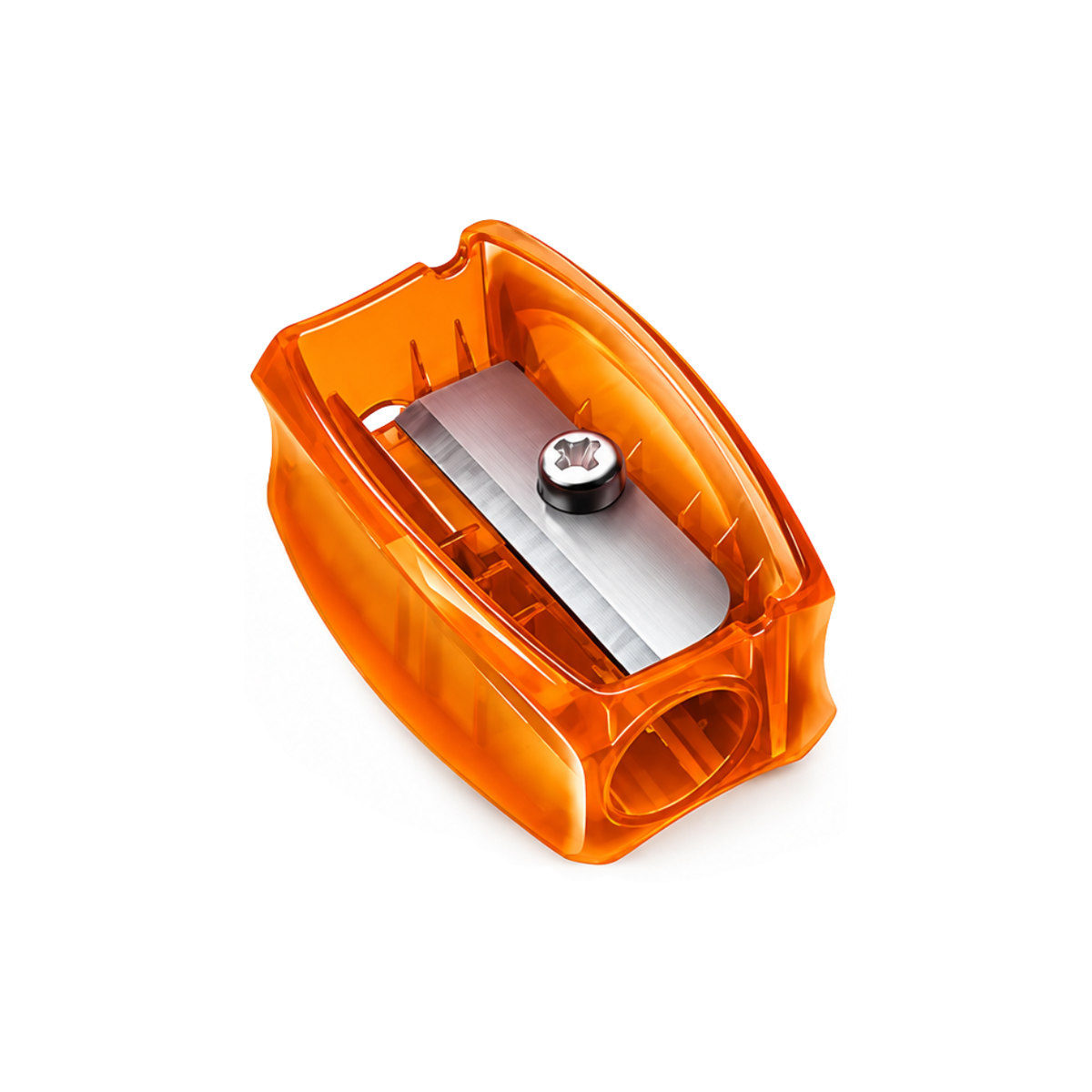 Apontador Clássico Neon Laranja 1 Furo Faber-Castell