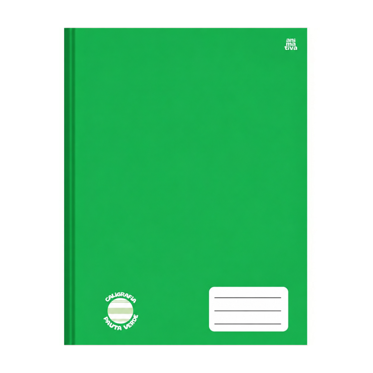 Caderno Caligrafia Verde Pauta Verde Animativa Capa Dura