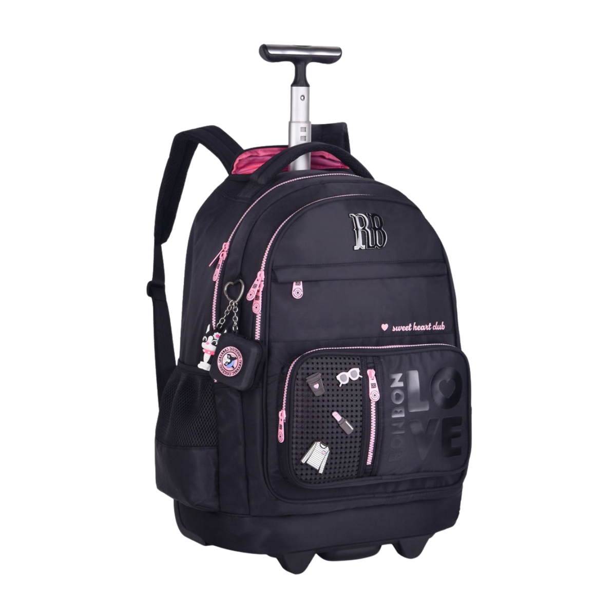 Kit Mochila de Rodas Rebecca Bonbon Lancheira e Estojo Box