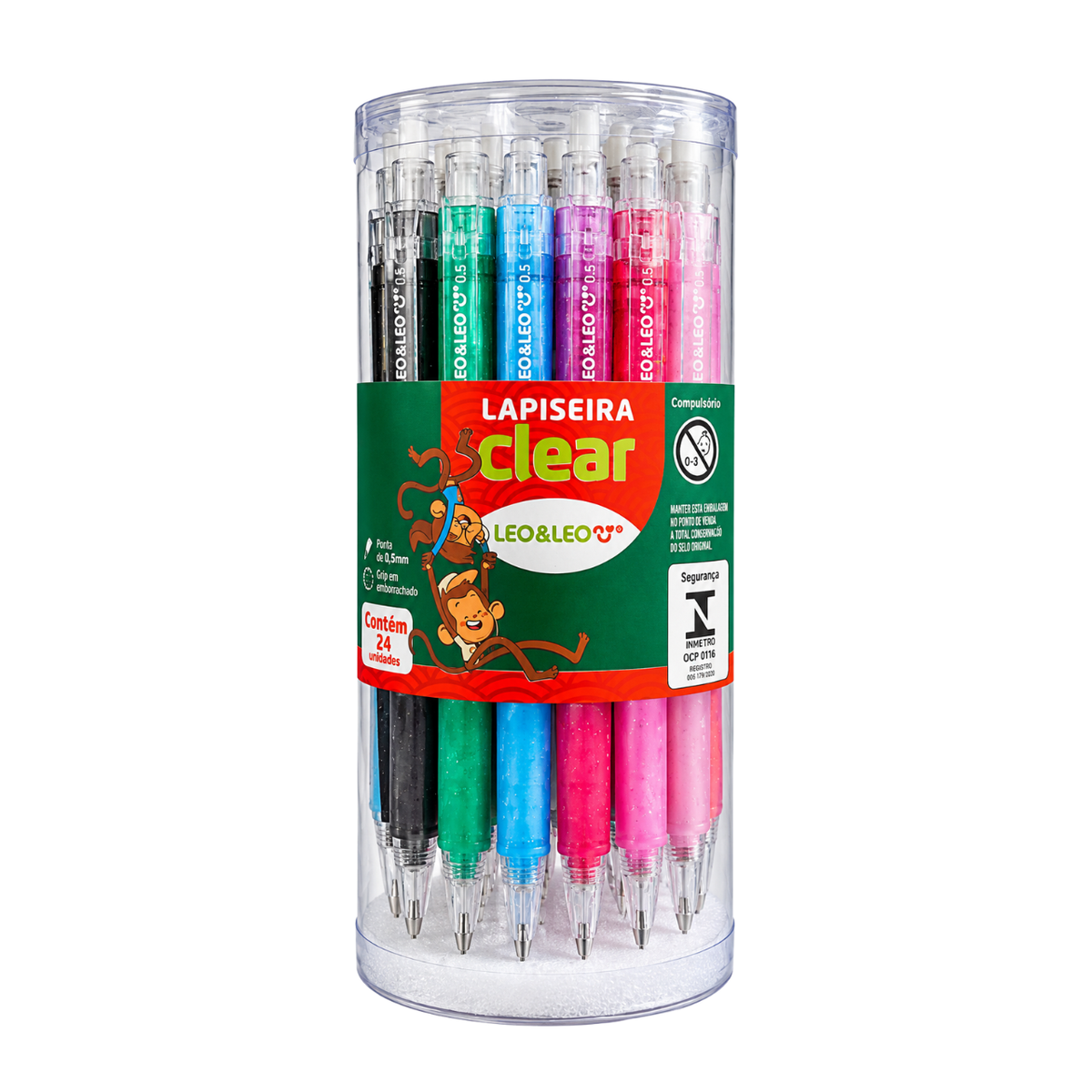 Lapiseira 0.5mm Clear Verde Leo & Leo