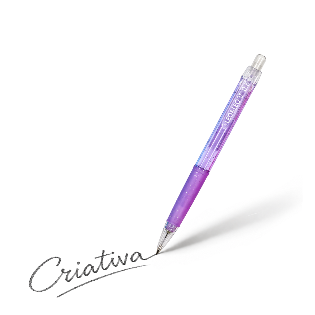 Lapiseira 0.5mm Clear Lilás Leo & Leo