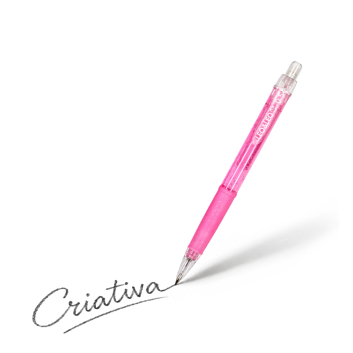 Lapiseira 0.5mm Clear Rosa Leo & Leo