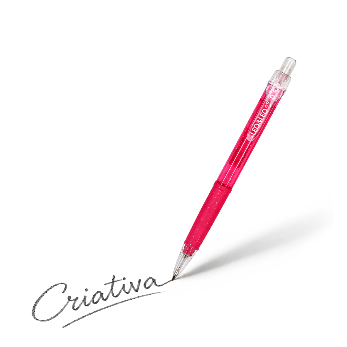 Lapiseira 0.5mm Clear Vermelha Leo & Leo