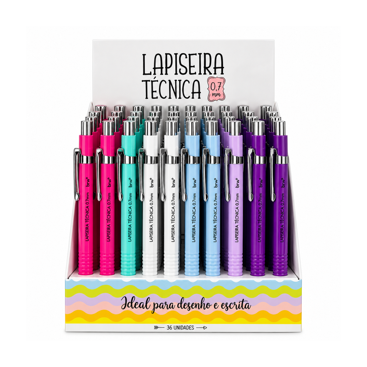 Lapiseira Técnica 0.7mm Rosa Brw