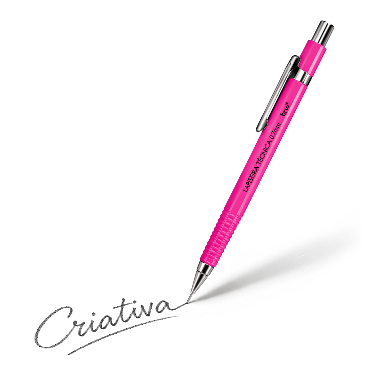 Lapiseira Técnica 0.7mm Rosa Brw