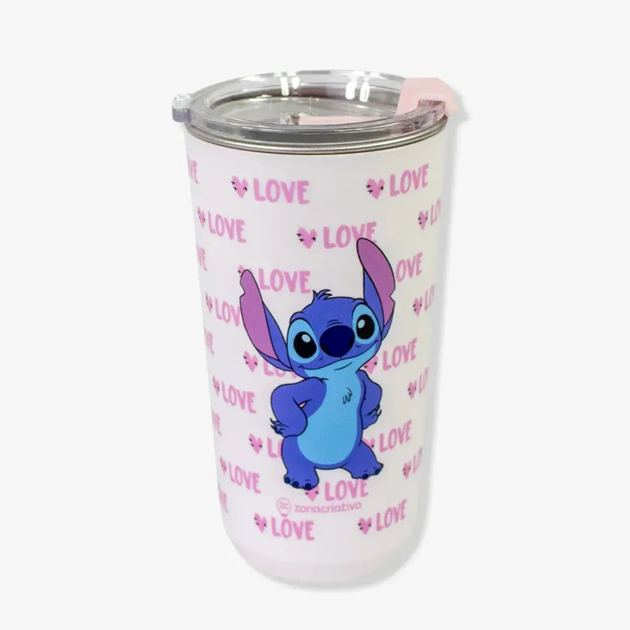 Copo Térmico Inox Sky 500ml Zona Criativa Stitch e Angel