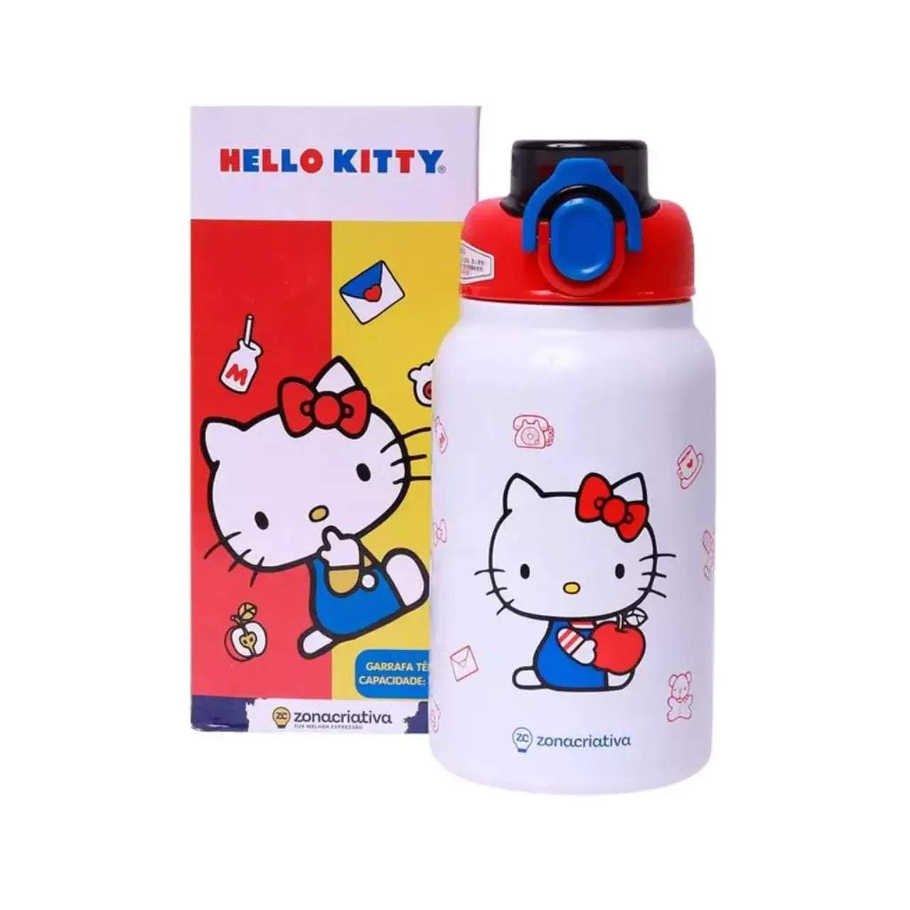 Garrafa Térmica 500ml Inox Júpiter Hello Kitty