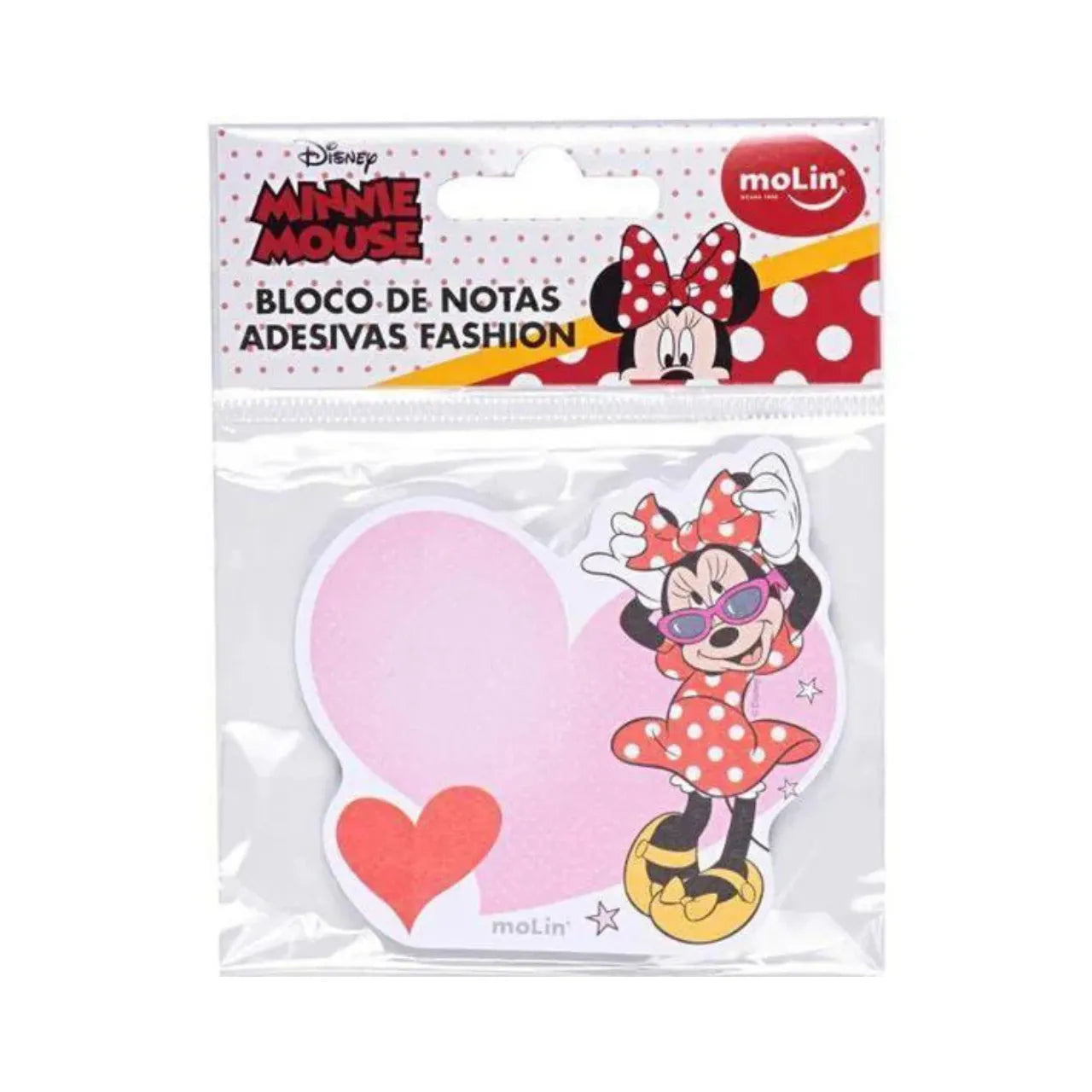 Bloco Notas Adesivas Minnie 8x7,5cm 50 Folhas Molin