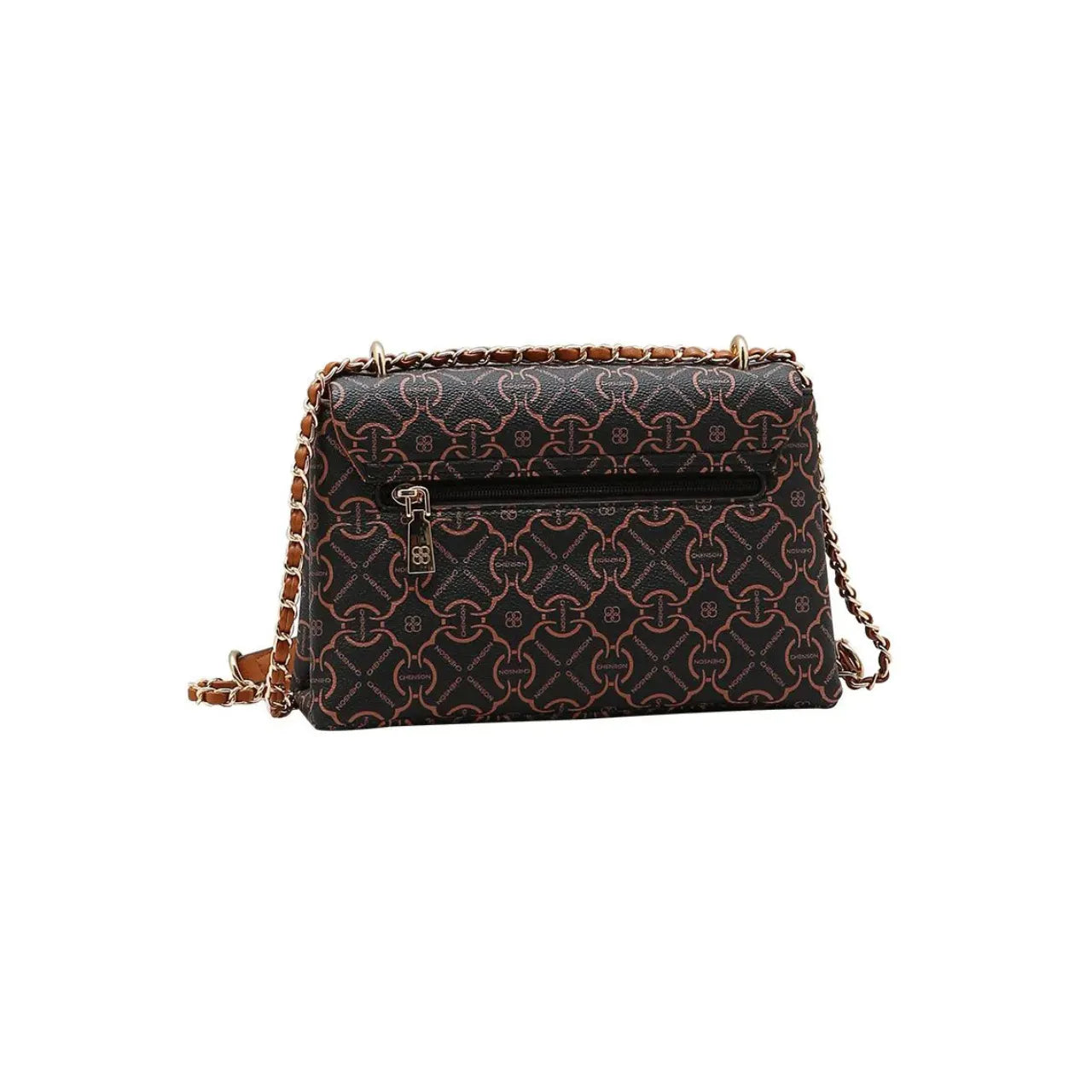 Bolsa Feminina Chenson Café Alça Corrente Estruturada