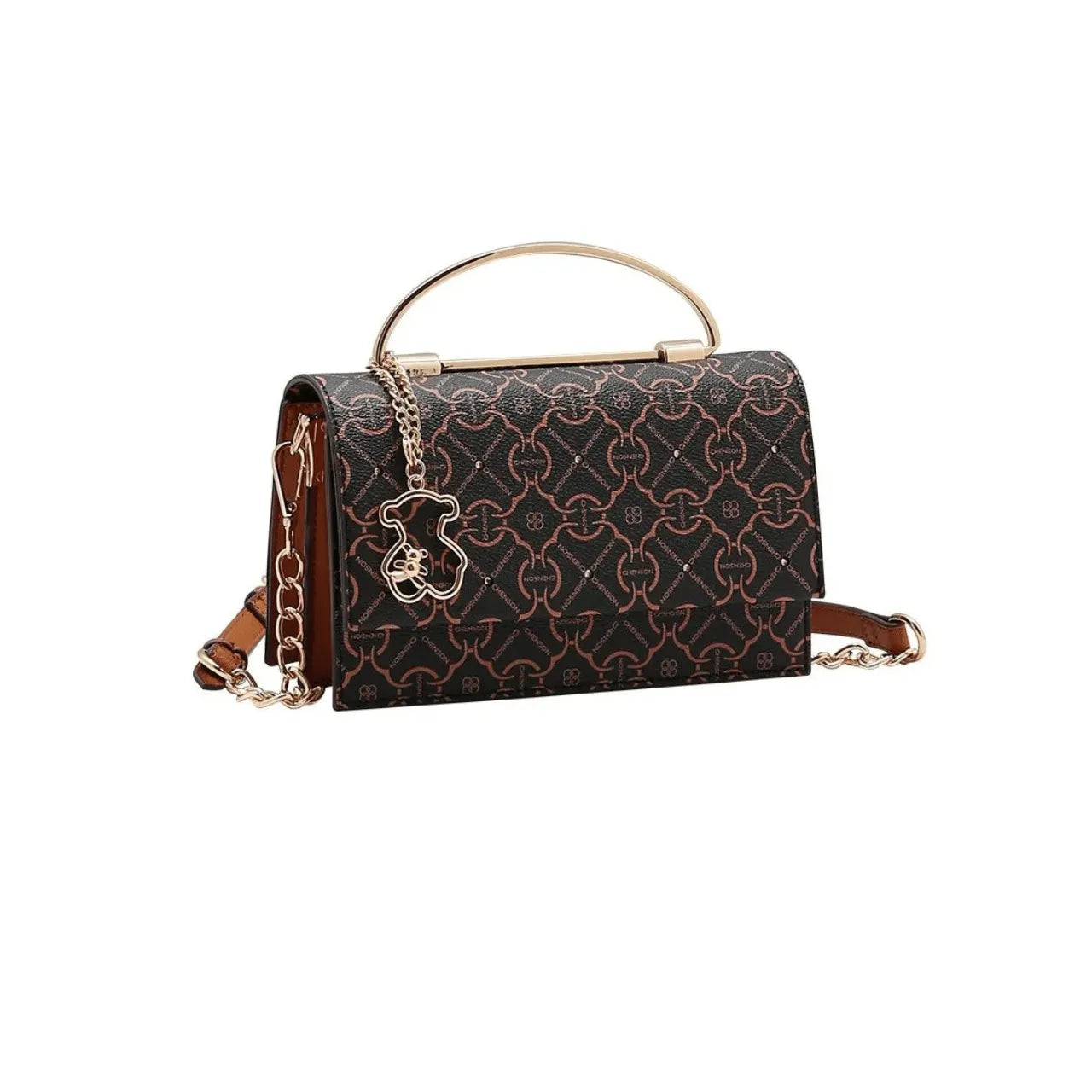 Bolsa Feminina Chenson Café Estruturada Alça Corrente
