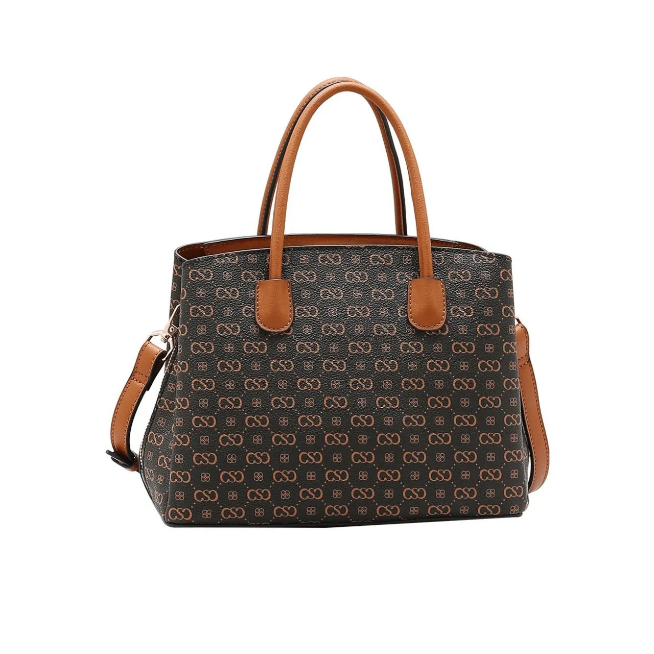 Bolsa Feminina Chenson Café Monograma Mão Transversal