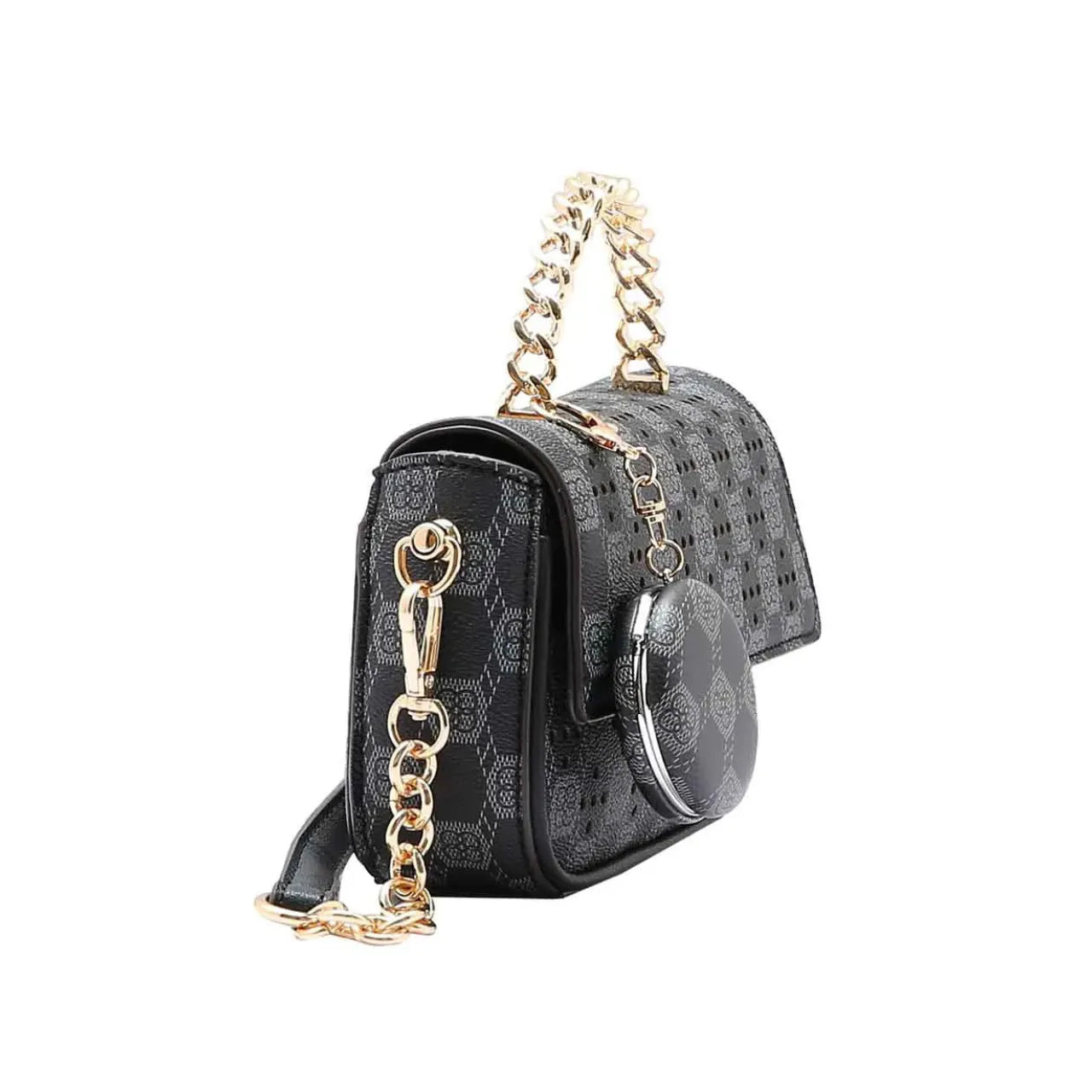 Bolsa Feminina Chenson Preta Alça Corrente Mão
