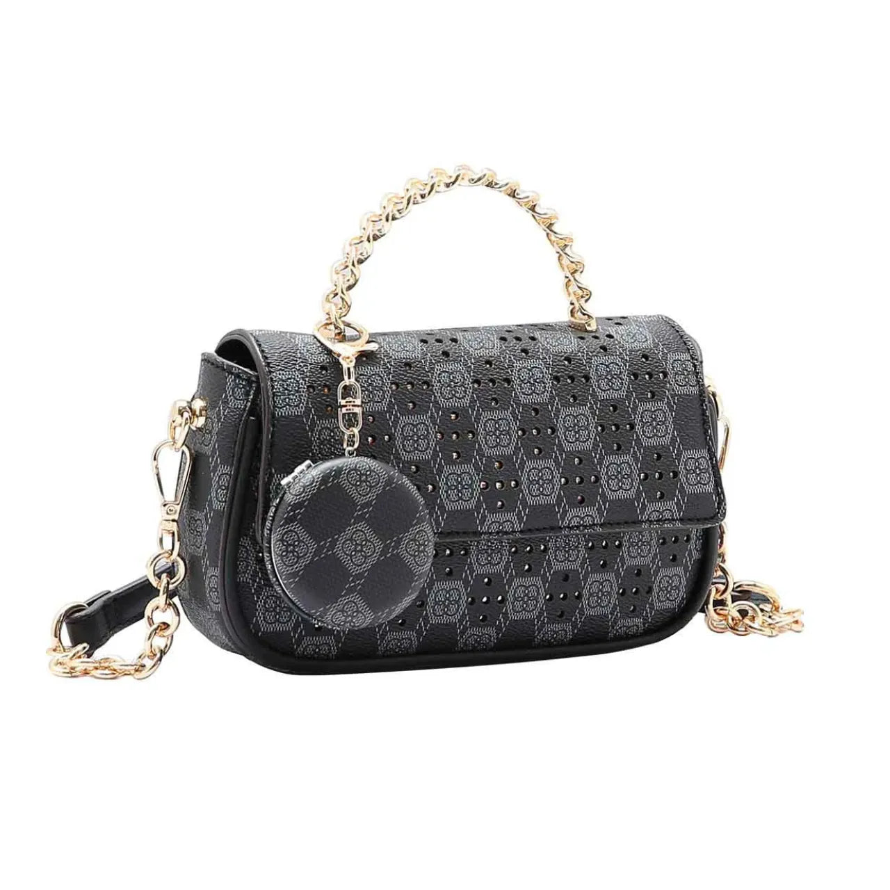 Bolsa Feminina Chenson Preta Alça Corrente Mão