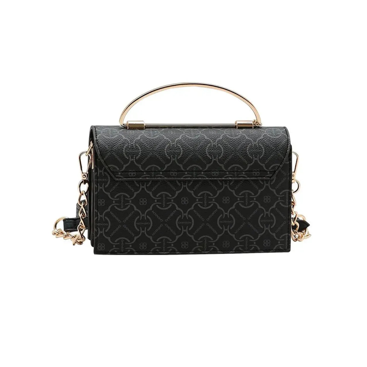 Bolsa Feminina Chenson Preta Estruturada Alça Corrente