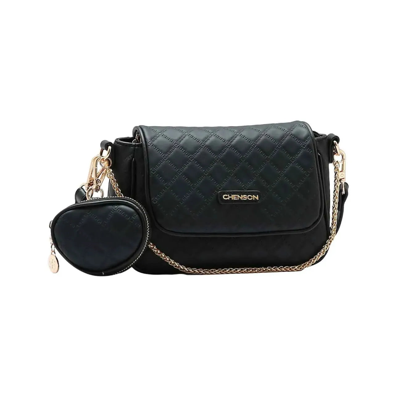 Bolsa Feminina Chenson Preta Matelassê Ombro