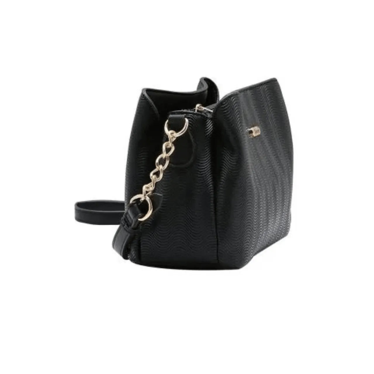 Bolsa Feminina Chenson Preta Transversal Alça Corrente