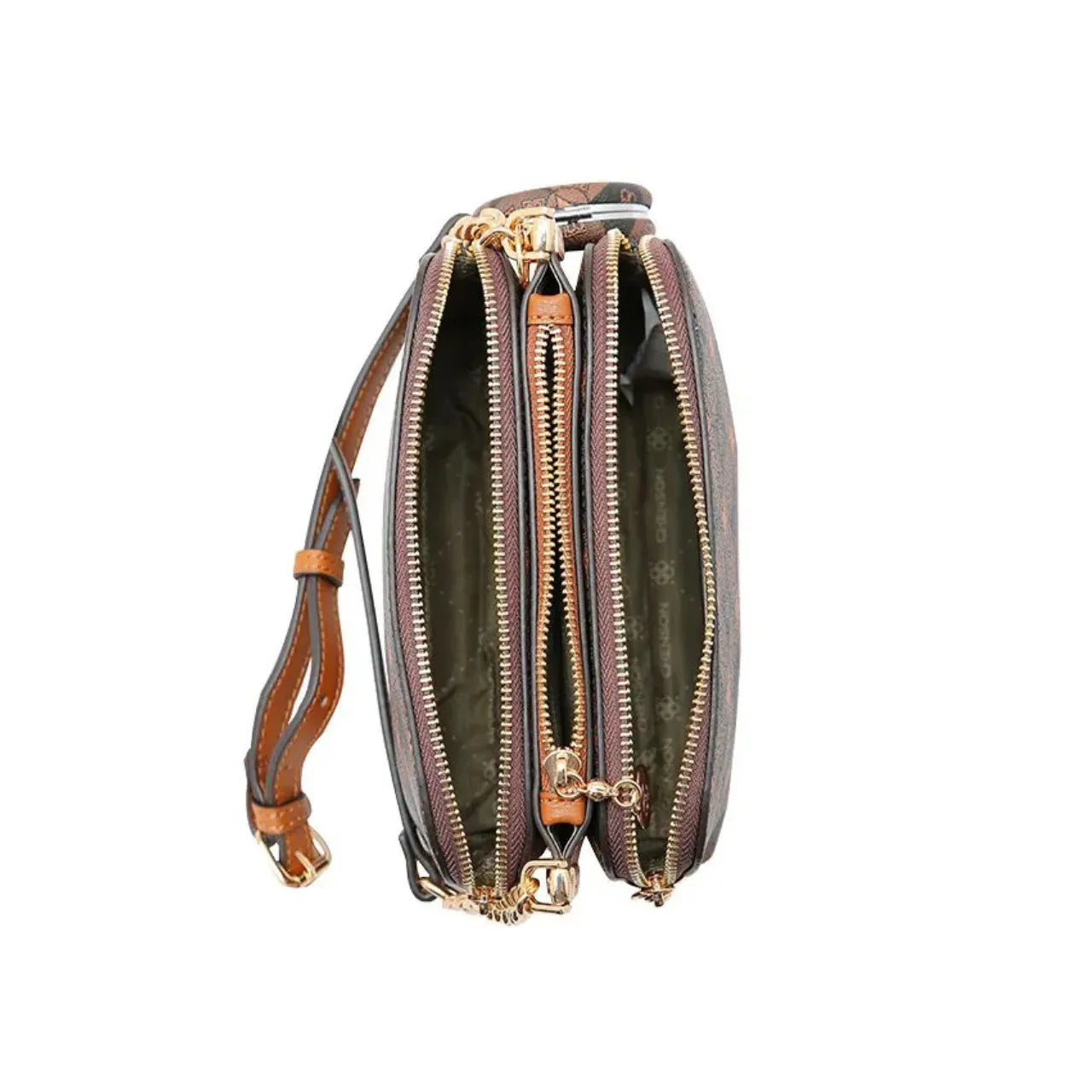 Bolsa Feminina Chenson Preta Transversal Monograma