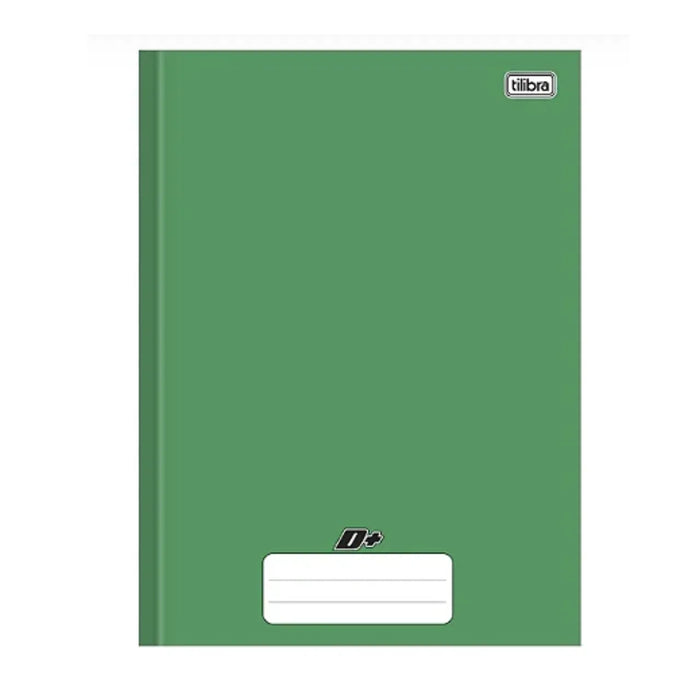 Caderno Brochura Verde 96 Folhas Capa Dura 200x275