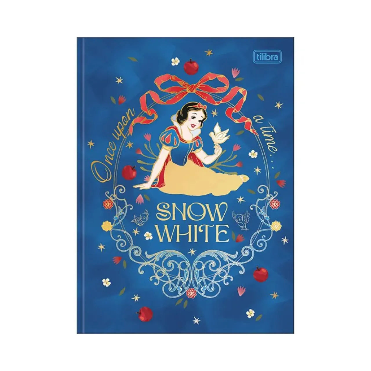 Caderno Colegial Brochura 160 Folhas Tilibra Branca de Neve Azul