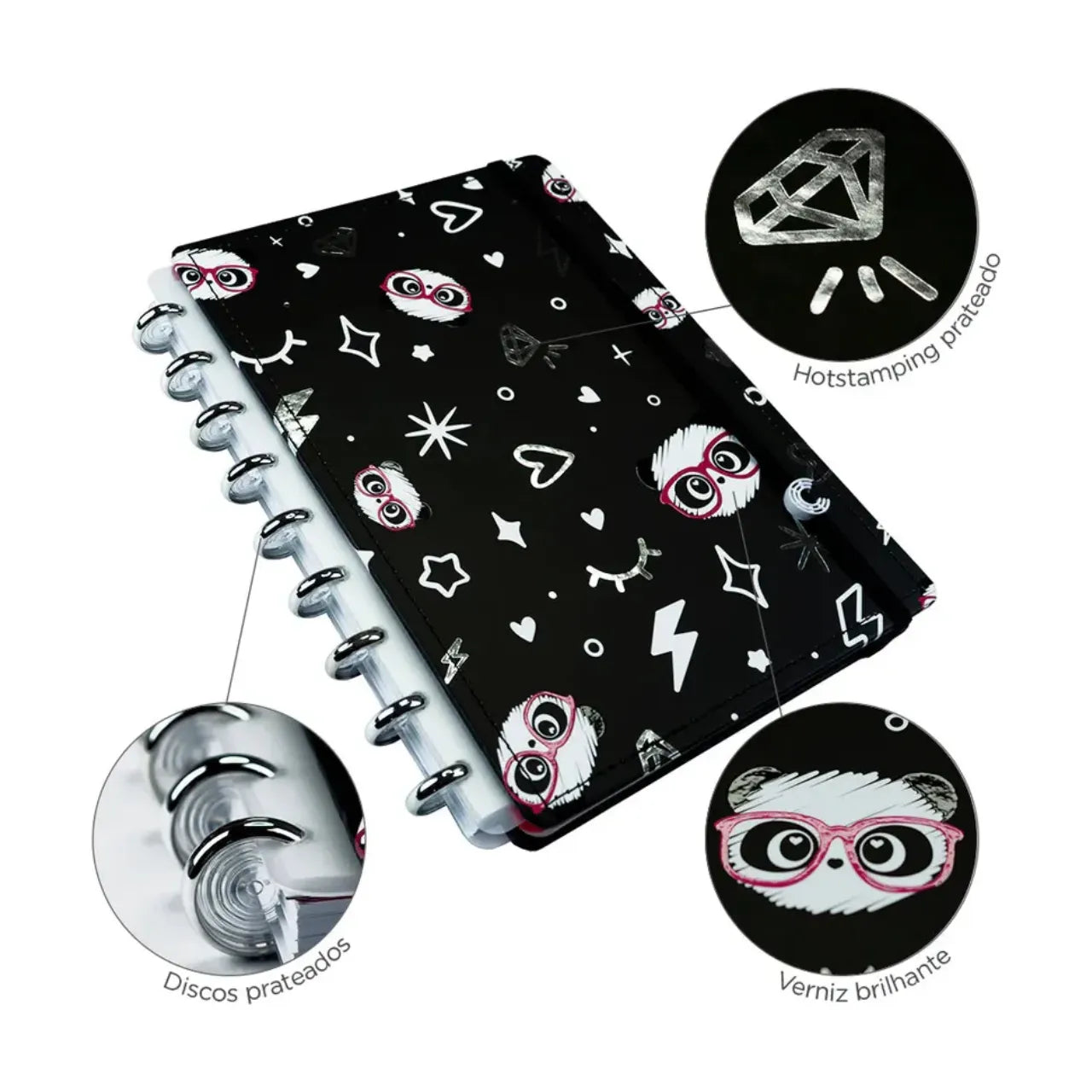 Caderno Inteligente Grande Pandalu Star Luluca CIGD4377