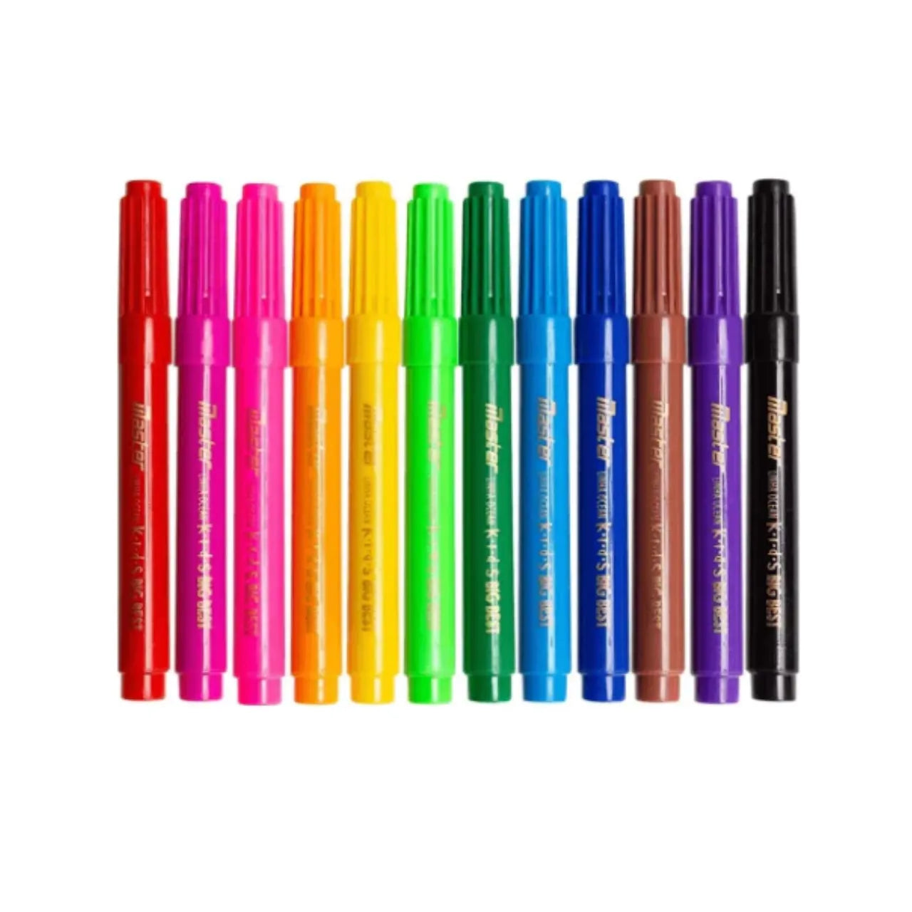 Caneta Hidrográfica Big Best 12 Cores Jumbo Lavável Master