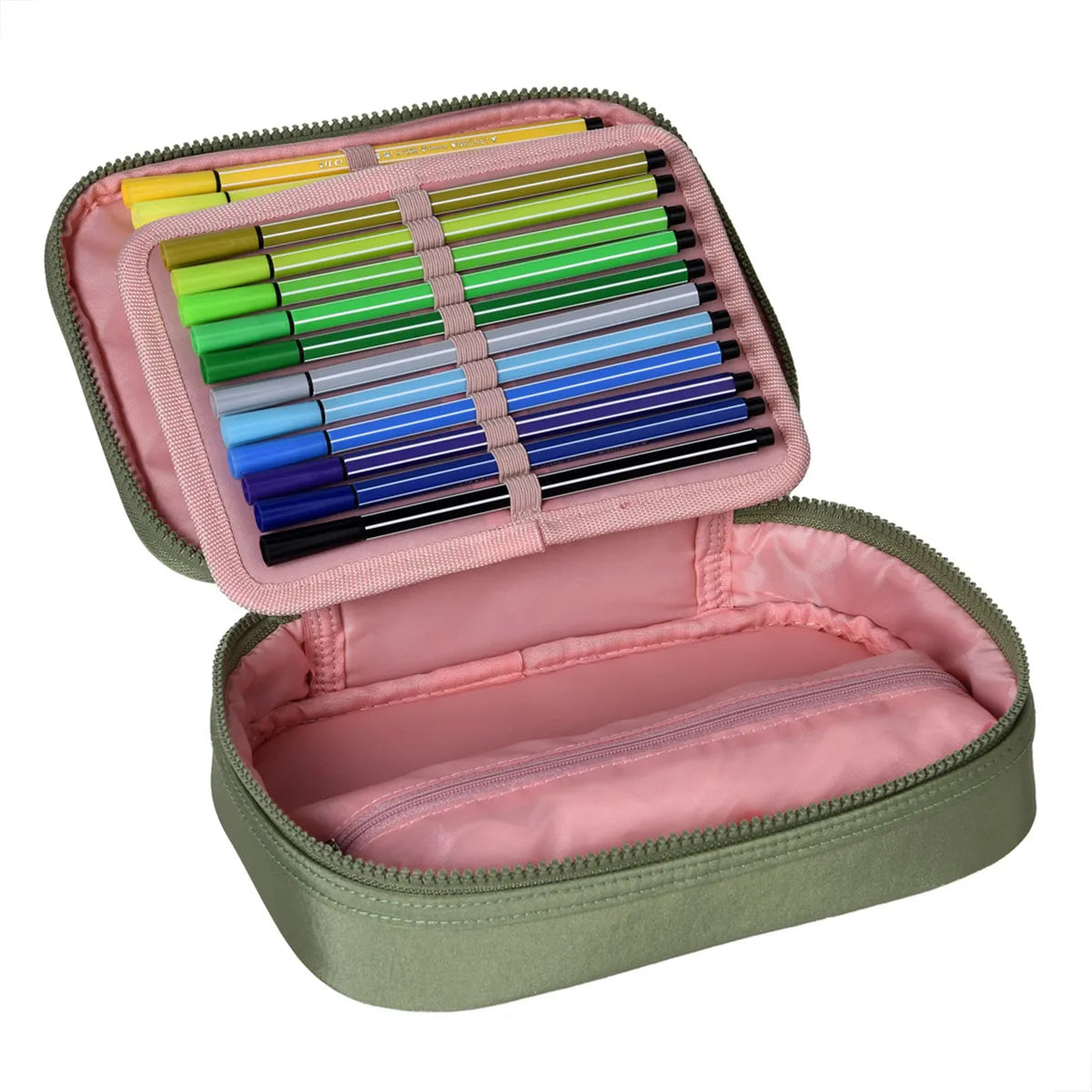 Estojo Box Alice Palucci Verde 36 Pens Juvenil