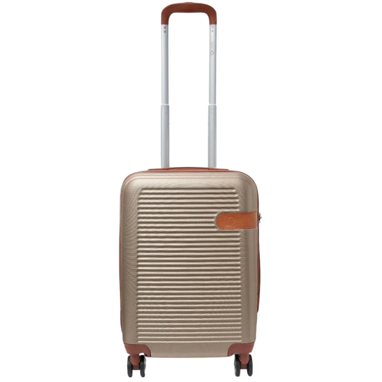 Mala de Bordo 10kg Qualis Champanhe C/Expansor fibra 360°