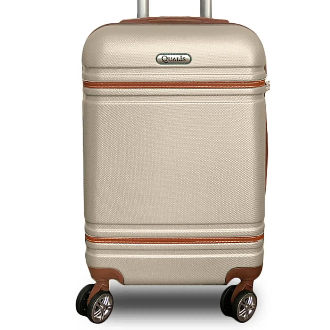 Mala de Bordo 10kg Rodas 360° Champanhe Cadeado Embutido