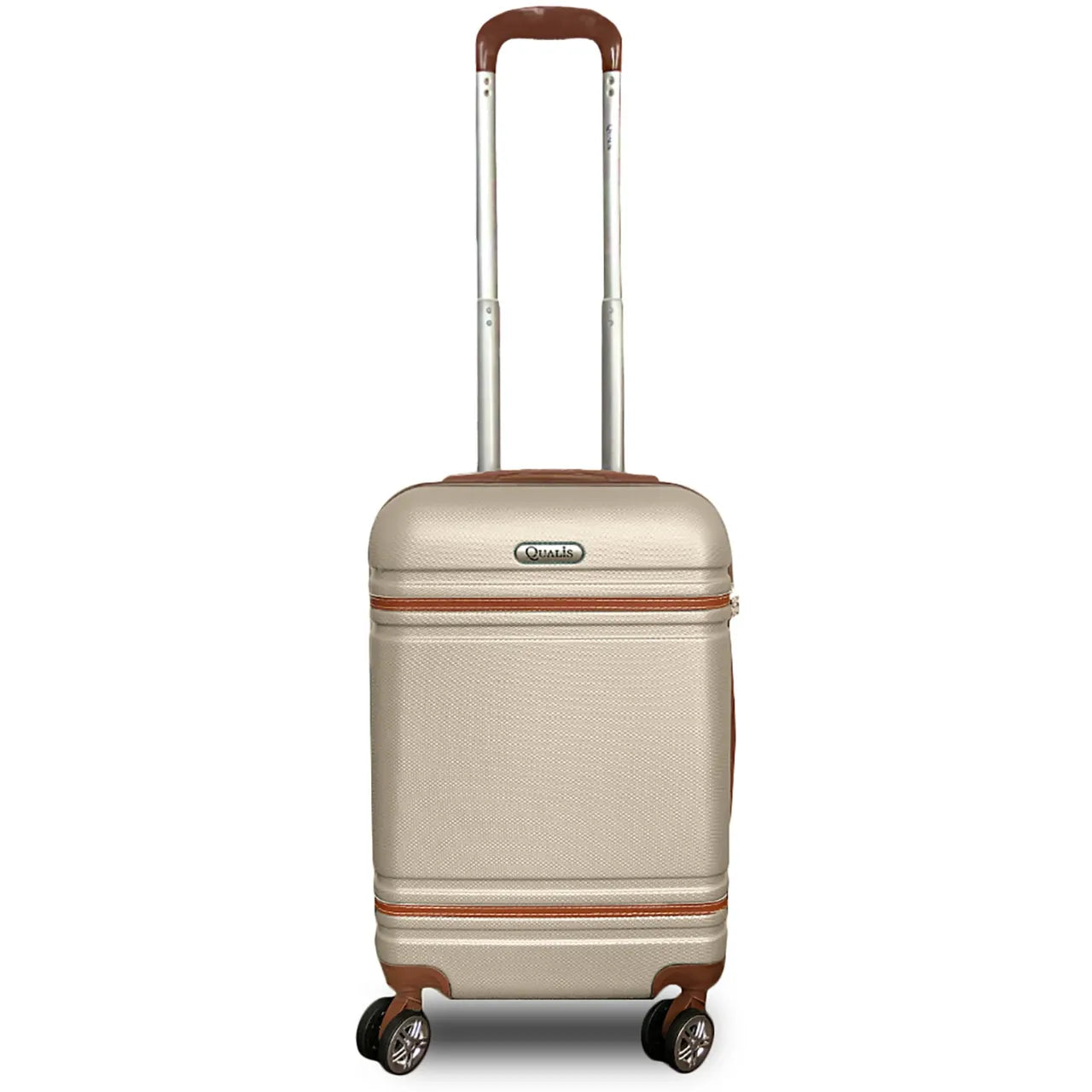 Mala de Bordo 10kg Rodas 360° Champanhe Cadeado Embutido