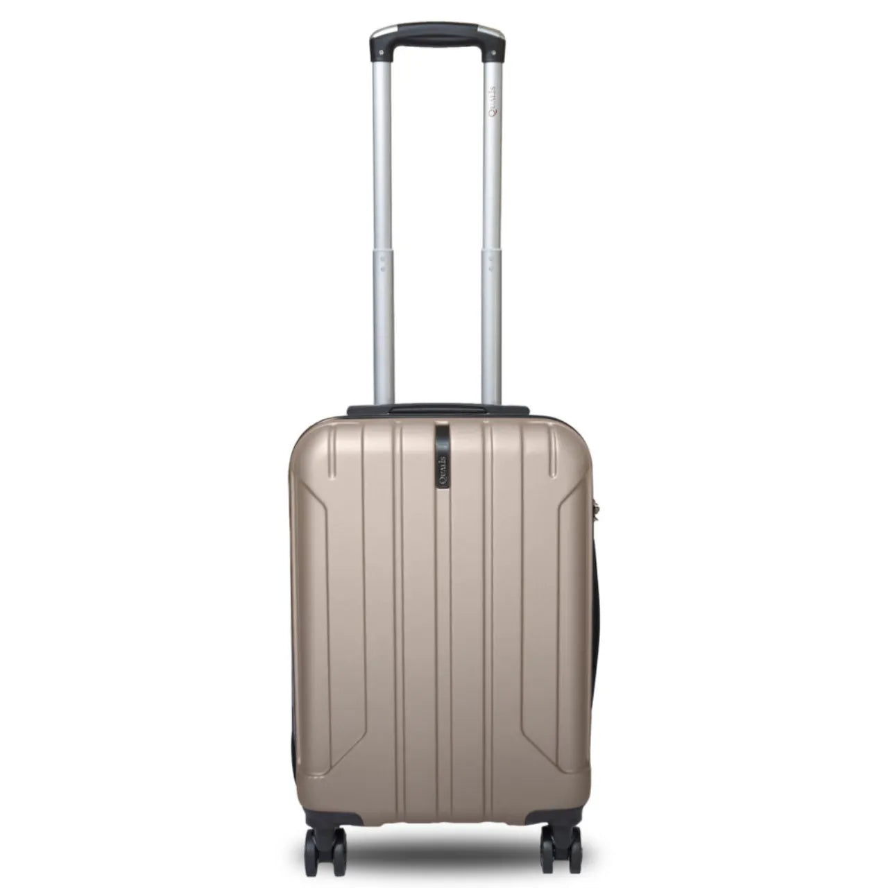 Mala de Bordo 10kg Rodas 360° Champanhe Cadeado Embutido