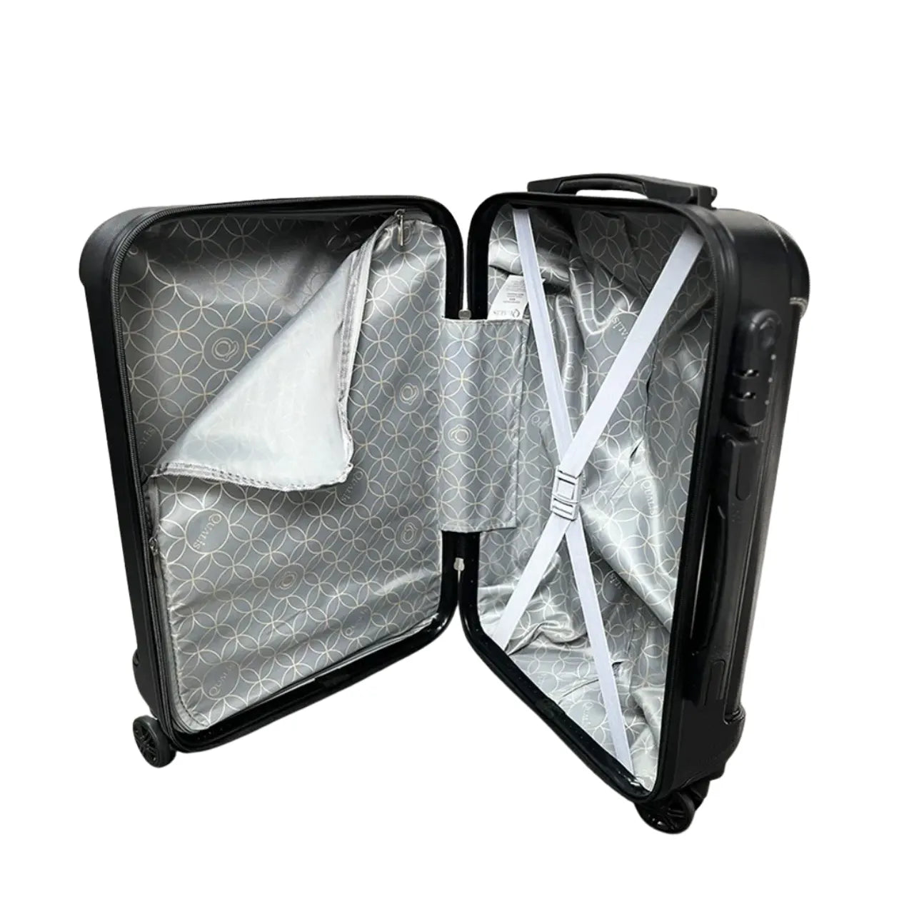 Mala de Bordo 10kg Rodas 360° Preta Cadeado Embutido